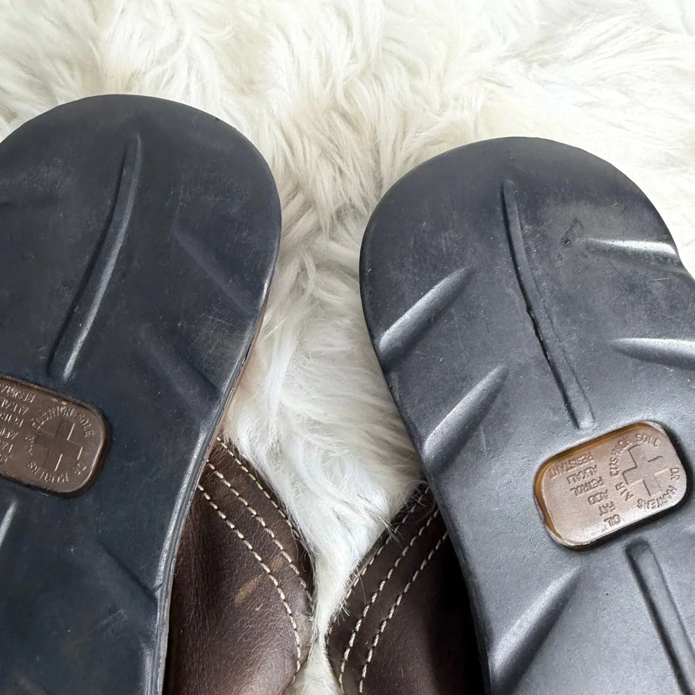 Dr. Martens Mens Vintage Brown Leather Thong Flip Flop Sandals AirWair 10 Size 8